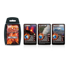 Top Trumps Volcanoes educational facts card—discover volcano insights through play.