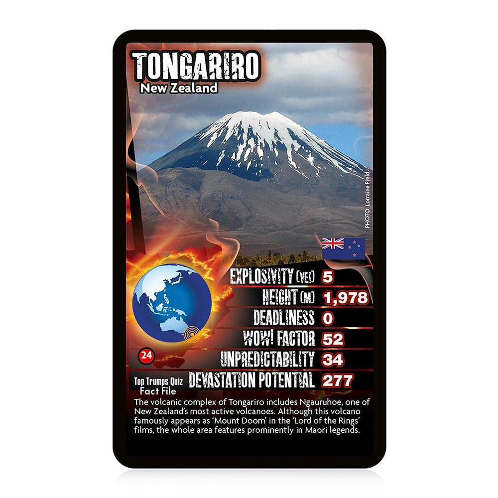 Top Trumps Volcanoes travel case—portable set for game nights anywhere.
