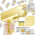Topchild Gold Money Gun front view, a flashy party prop for fun moments.