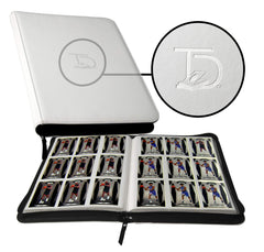 TopDeck 500 Card Ringless Zip Binder Pro front view with 9-pocket sleeves for organized access