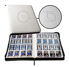 TopDeck TCG Binder White side-loading pockets store cards securely for quick viewing.