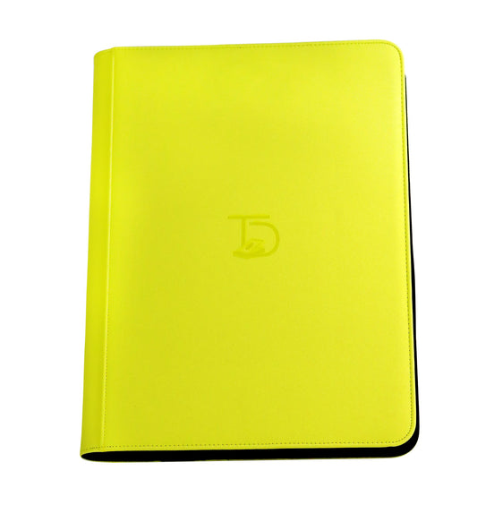 TopDeck TCG Binder Yellow front cover with sturdy zipper for durable protection