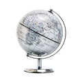 Topglobe 5.5-inch world globe in silver finish for desks and classrooms