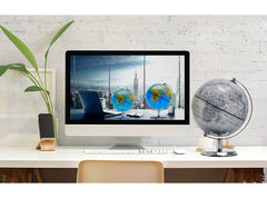 Topglobe sleek globe with silver finish for stylish learning spaces