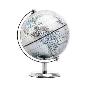 Topglobe silver globe adds contemporary decor to home or office