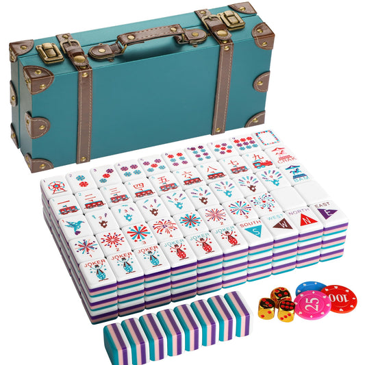 Topmahjing American Mahjong tiles with theme park design for collectors and entertaining games.