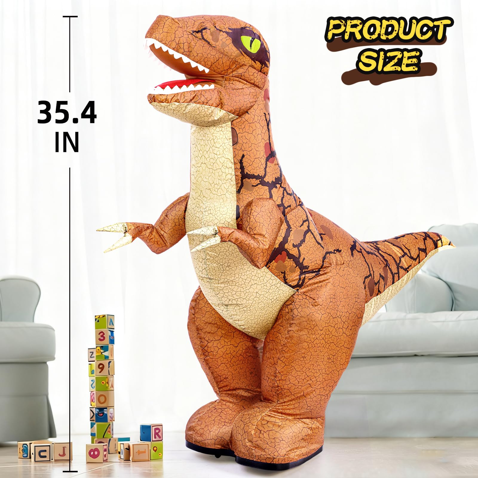 TOPMVP inflatable dinosaur USB recharge port detail
