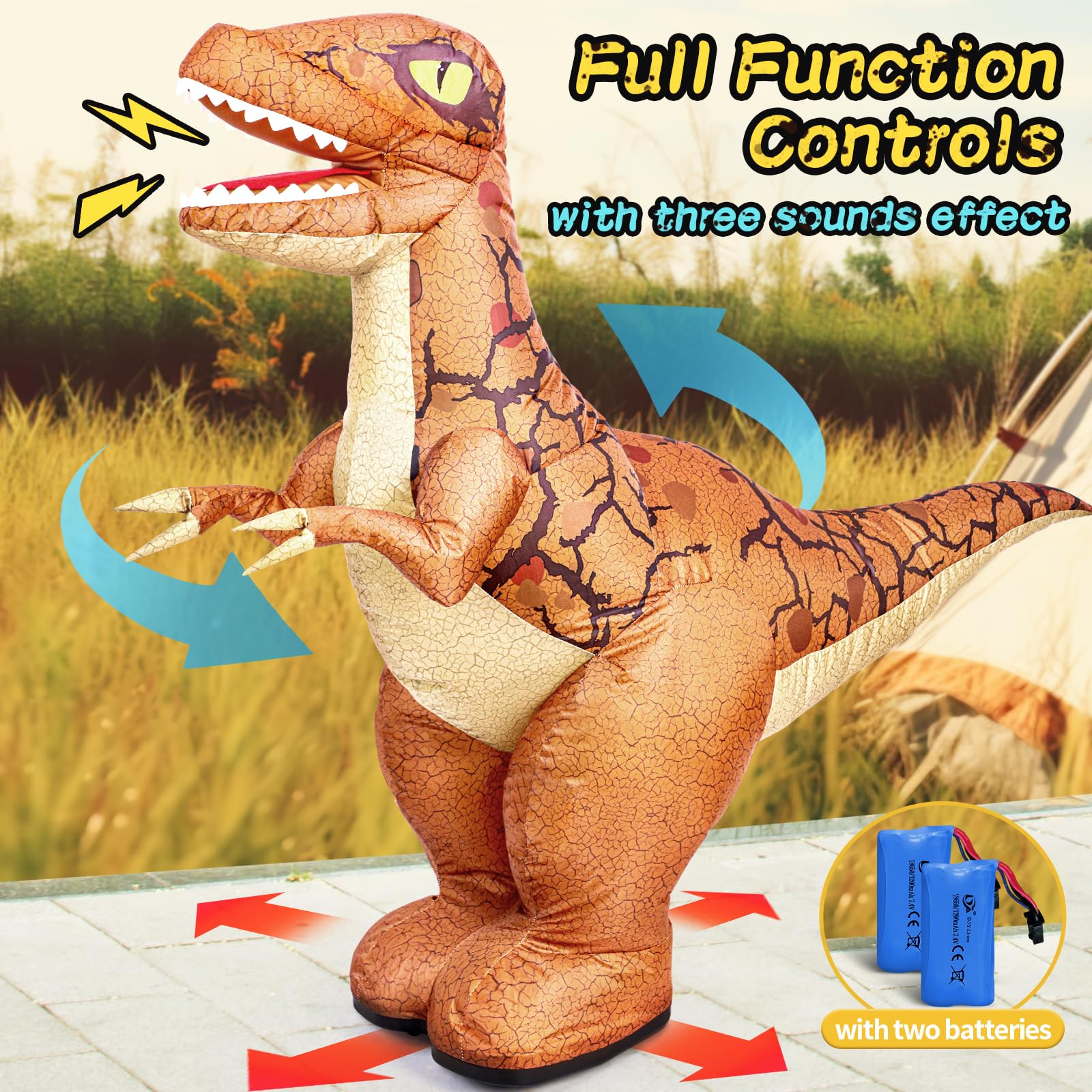 TOPMVP inflatable dinosaur outdoor play scene