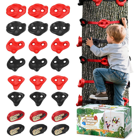 TOPNEW 18 ninja tree climbing holds ready for backyard adventure and active play