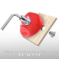 TOPNEW mounting boards compatible with up to 1-1/4 inch thickness.
