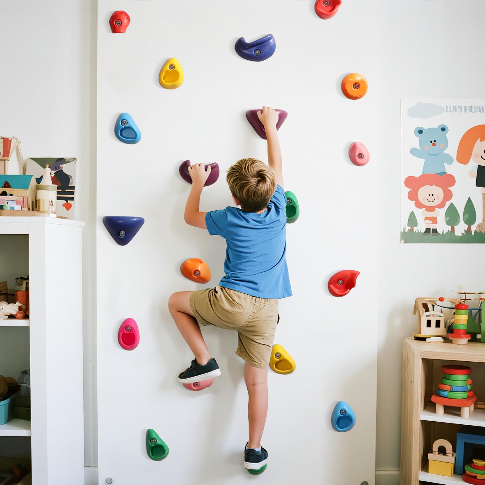 TOPNEW kids and adults climbing holds invite family-friendly activity.