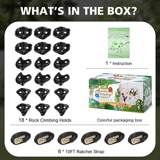 TOPNEW Six ratchet straps allow safe, adjustable tree mounting for climbing.