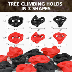 TOPNEW tool-free installation using ratchet straps around a tree