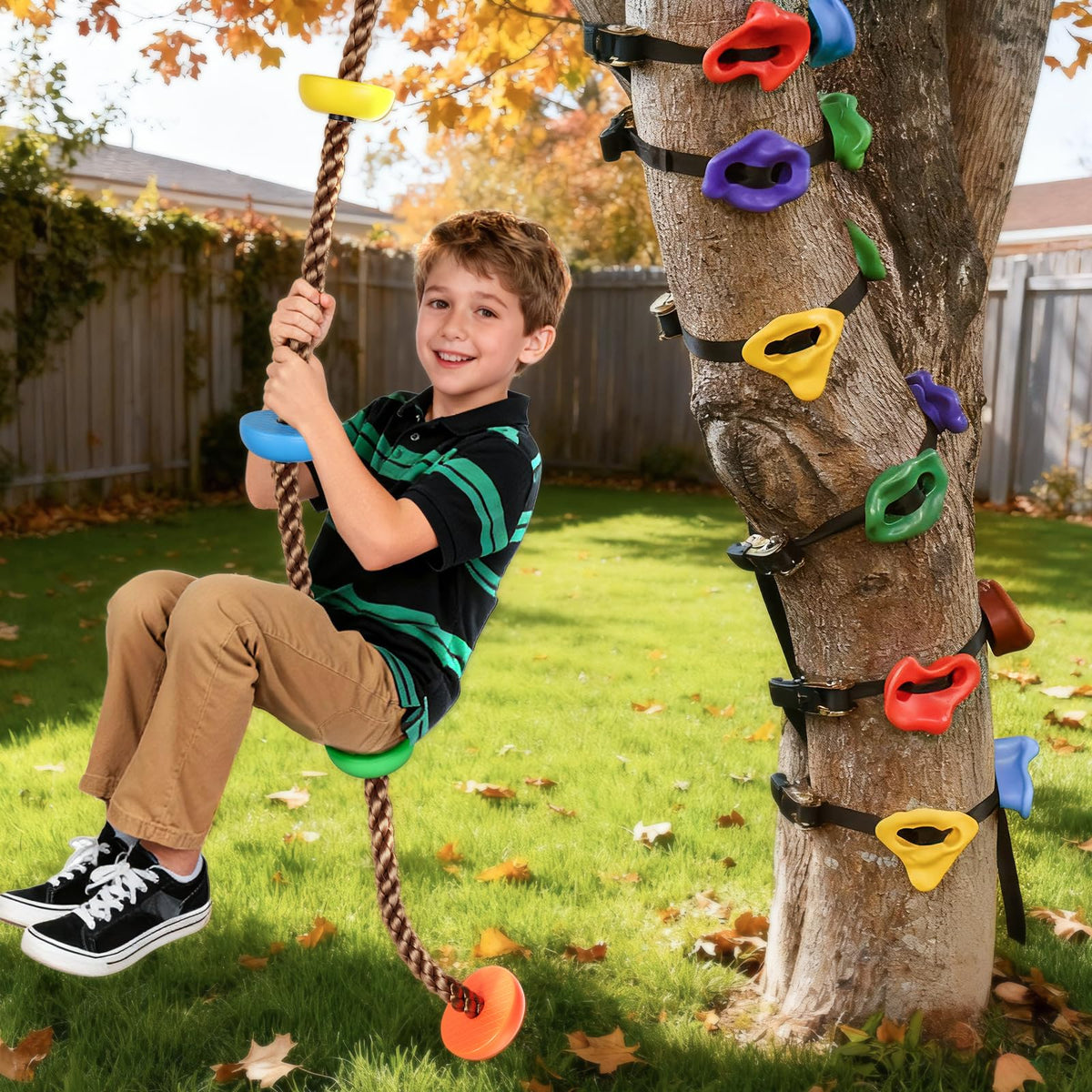 TOPNEW tree climbing holds 12-pack with textured grips for secure climbing