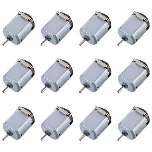Topoox 12-pack 3V DC motor close-up, compact size for small builds.