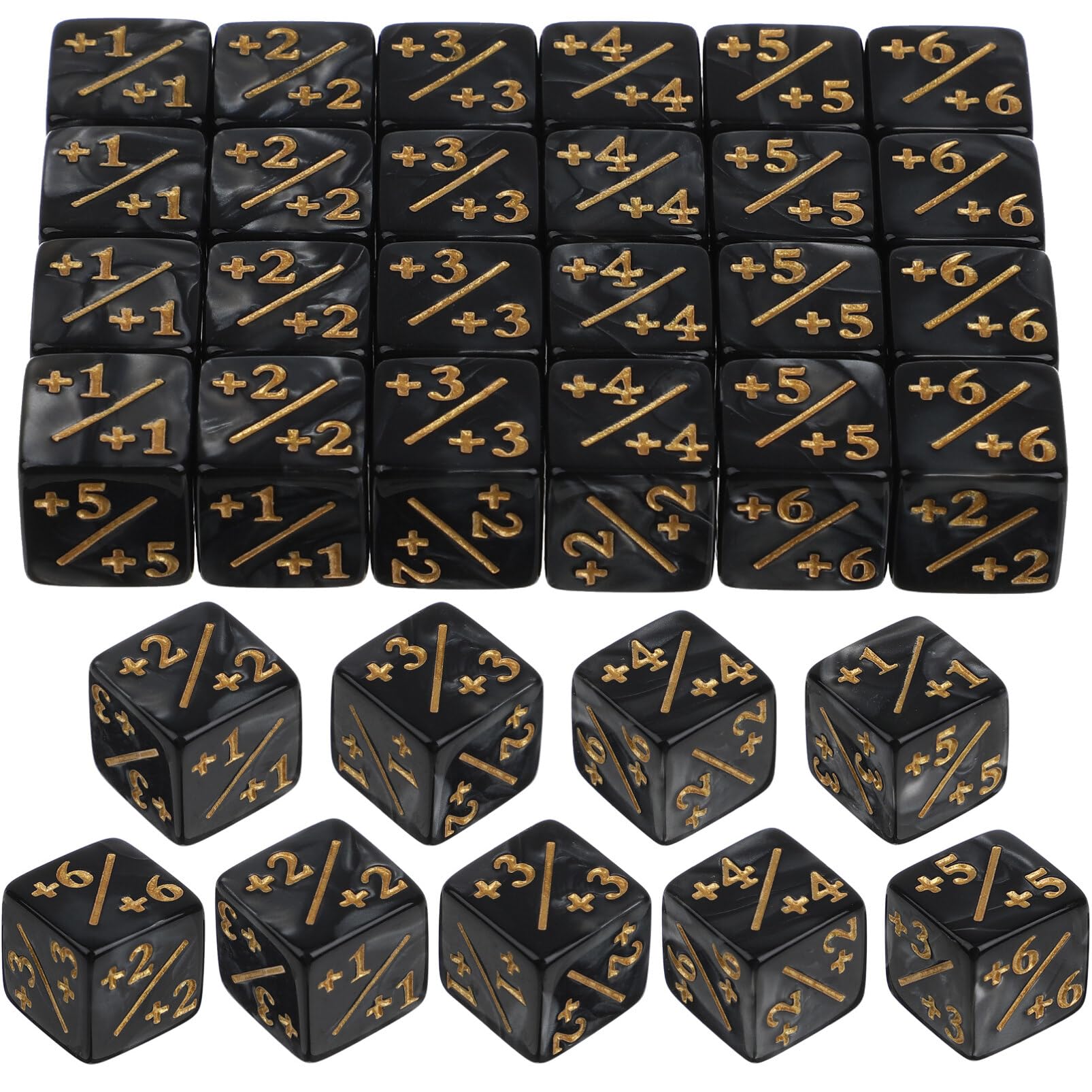Topperfun 24-dice counter set for tracking plus/minus counters.