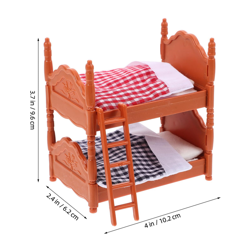 TOPPERFUN bunk bed with ladder adds height to tiny dollhouse rooms