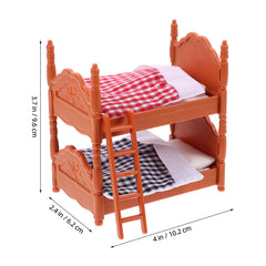TOPPERFUN bunk bed with ladder adds height to tiny dollhouse rooms