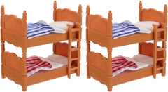 TOPPERFUN dollhouse bunk bed in PVC with compact 4-inch size for realistic mini scenes