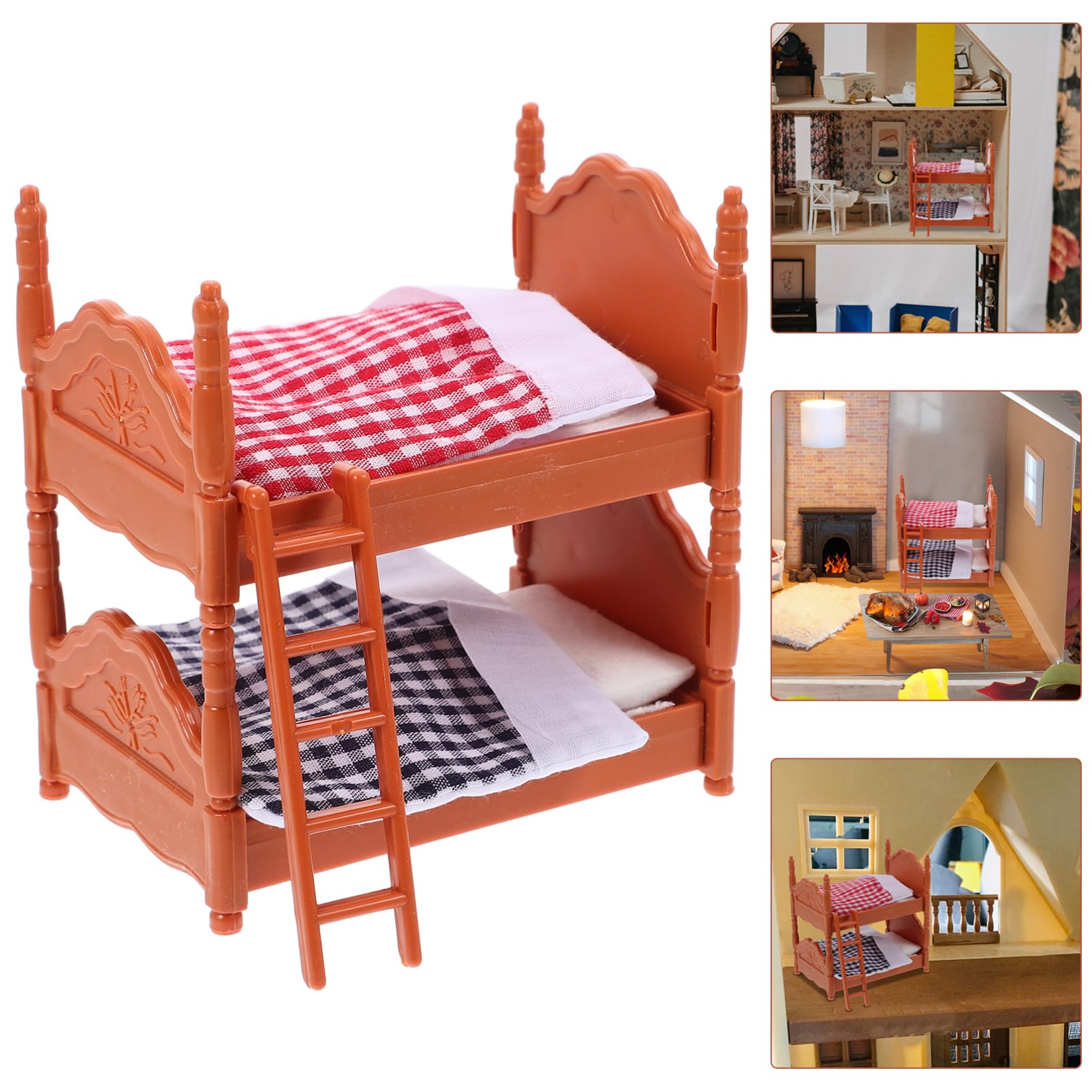 TOPPERFUN dollhouse bed for diorama scenes highlights scale and texture