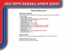 Topps 2025 Update Series hanger box Platinum 1 of 1 parallel reveal