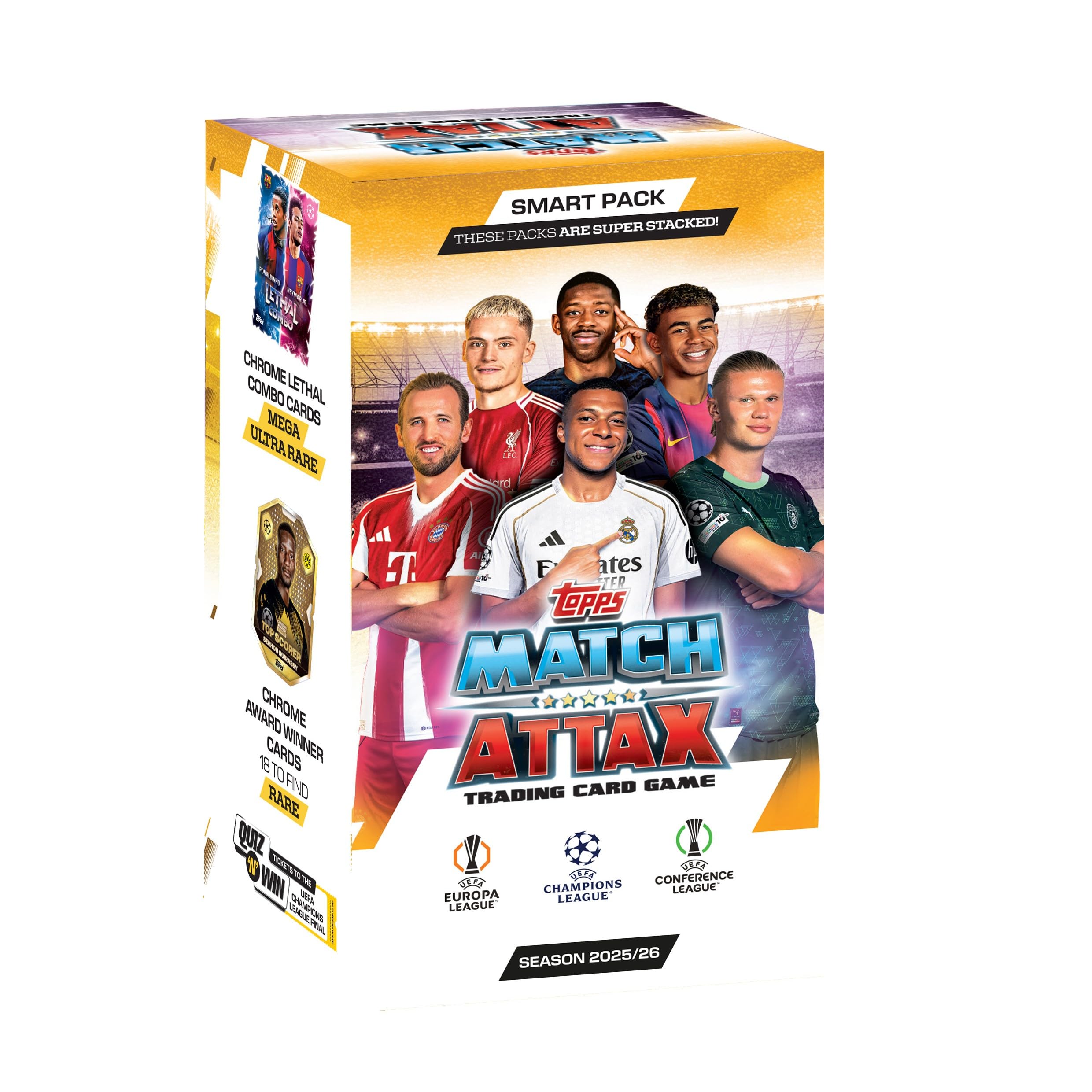 Topps Match Attax 2025 Smart Pack front view, ideal to start or grow your collection.
