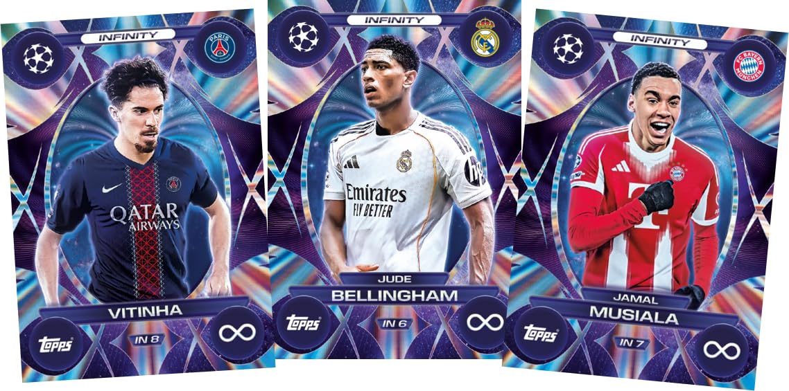 Topps Match Attax 2025 Smart Pack variety cards offer diverse player selections.