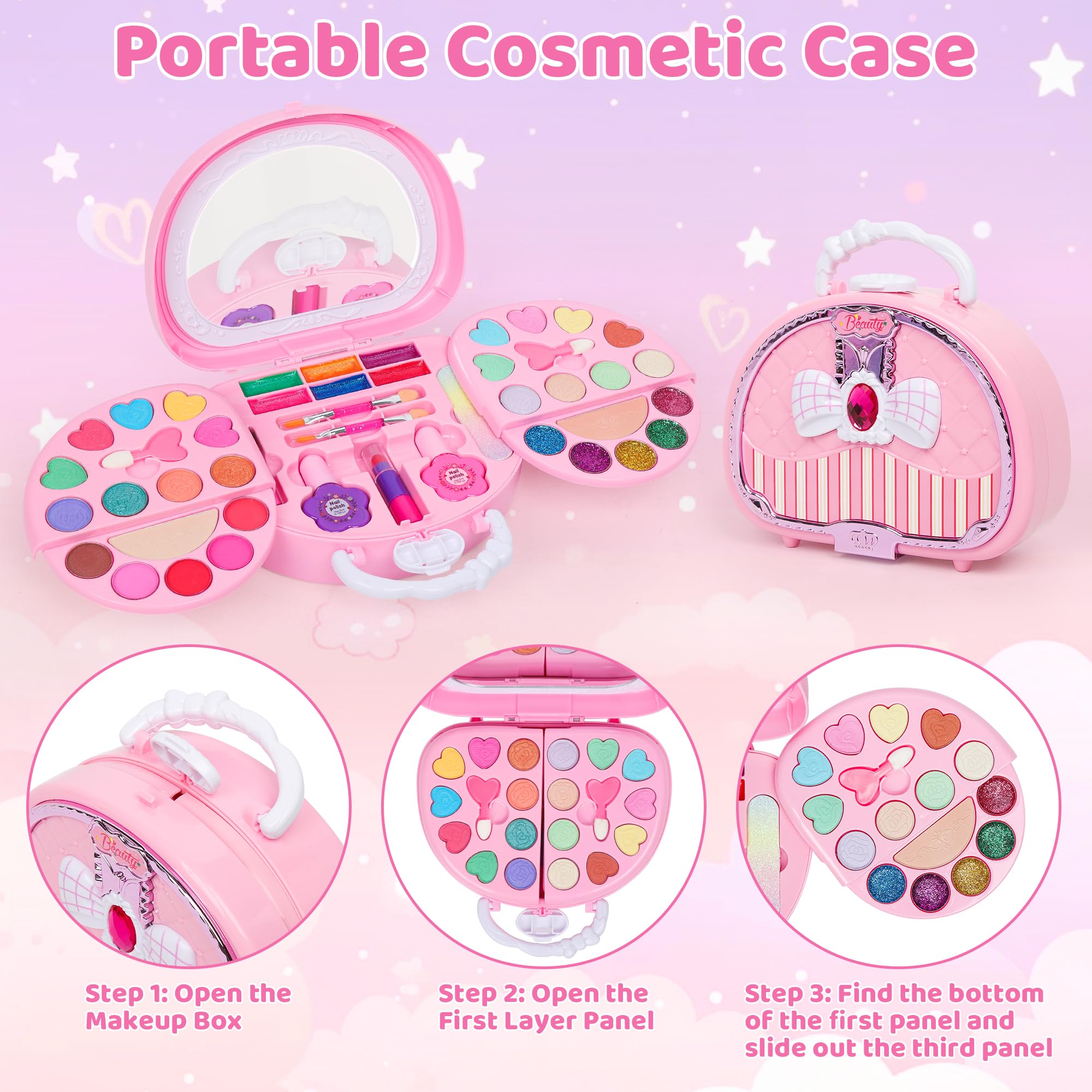 Topsolid brushes set supports soft application during playtime makeup sessions