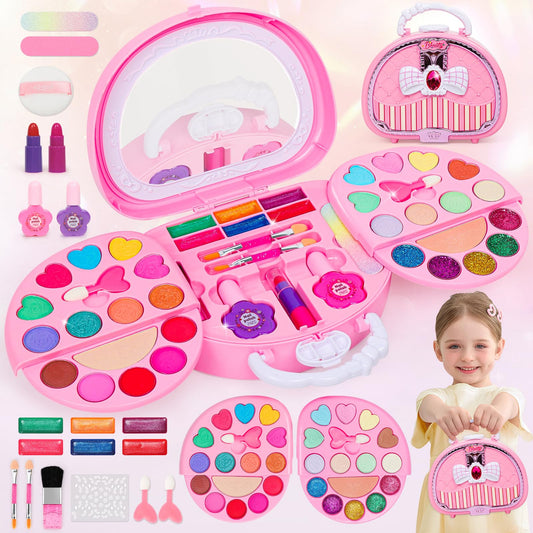 Topsolid Kids Makeup Kit with mirror for pretend play and makeup practice