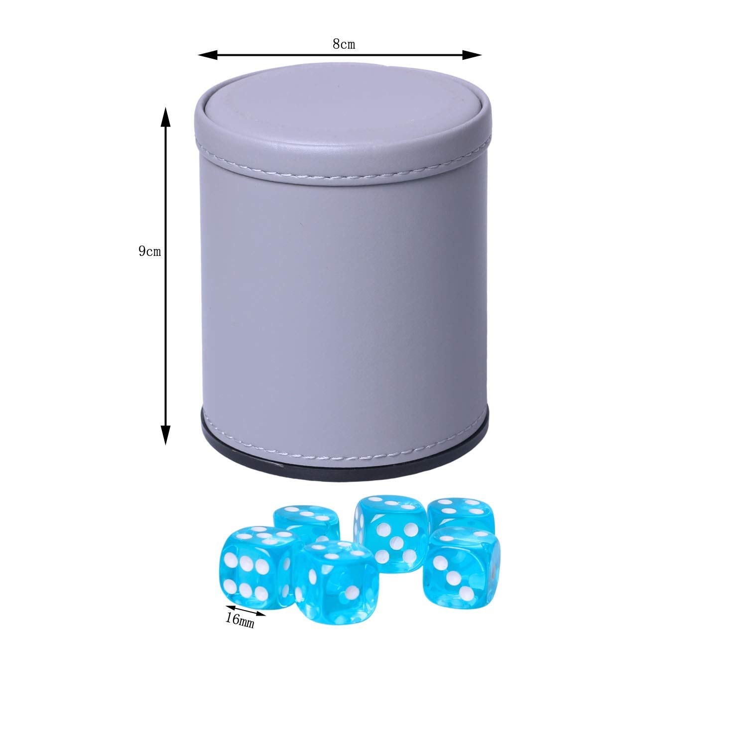 TOPTAN dice cup interior features felt lining for smoother, muffled shakes.
