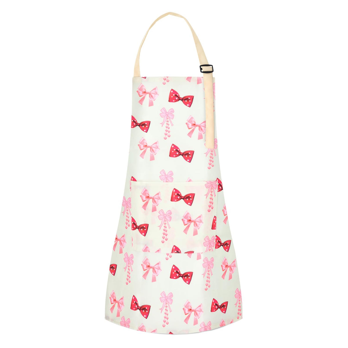 TopWays cartoon canvas kids apron with bow front for creative cooking