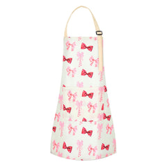TopWays cartoon canvas kids apron with bow front for creative cooking