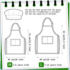 TopWays Kids Apron with adjustable neck strap for a customizable growing fit