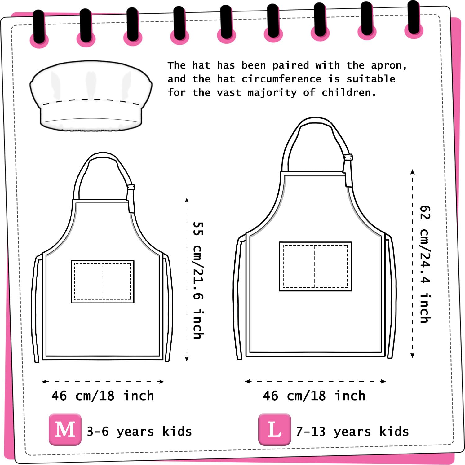 TOPWAYS apron back elastic band ensures flexible sizing.