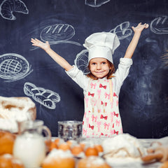 TopWays kids apron with large front pocket for utensils and brushes