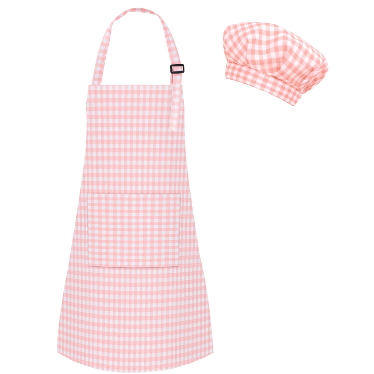 TopWays Kids Apron pink with front pockets for easy utensil storage during crafts