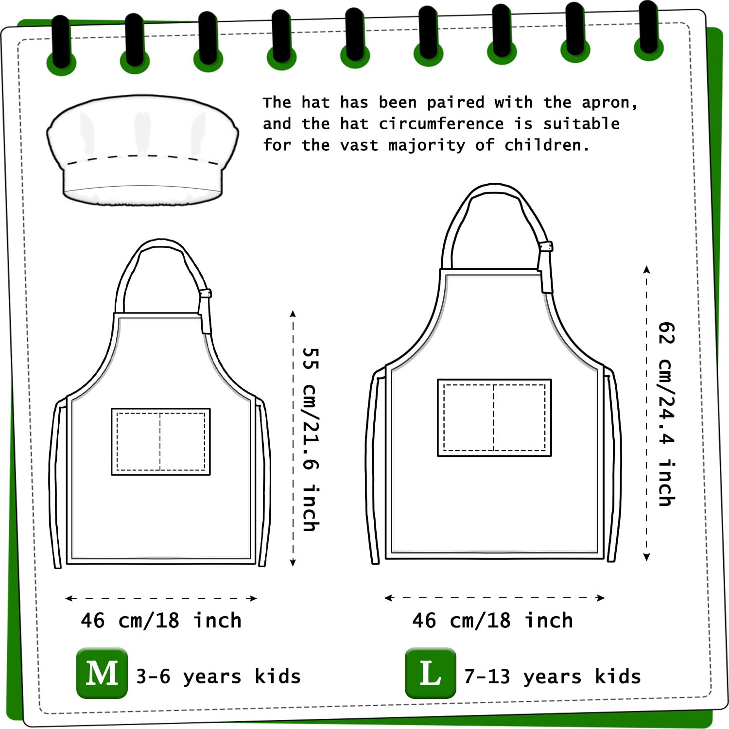 TOPWAYS Mushroom-style chef hat with elastic band for easy wear.