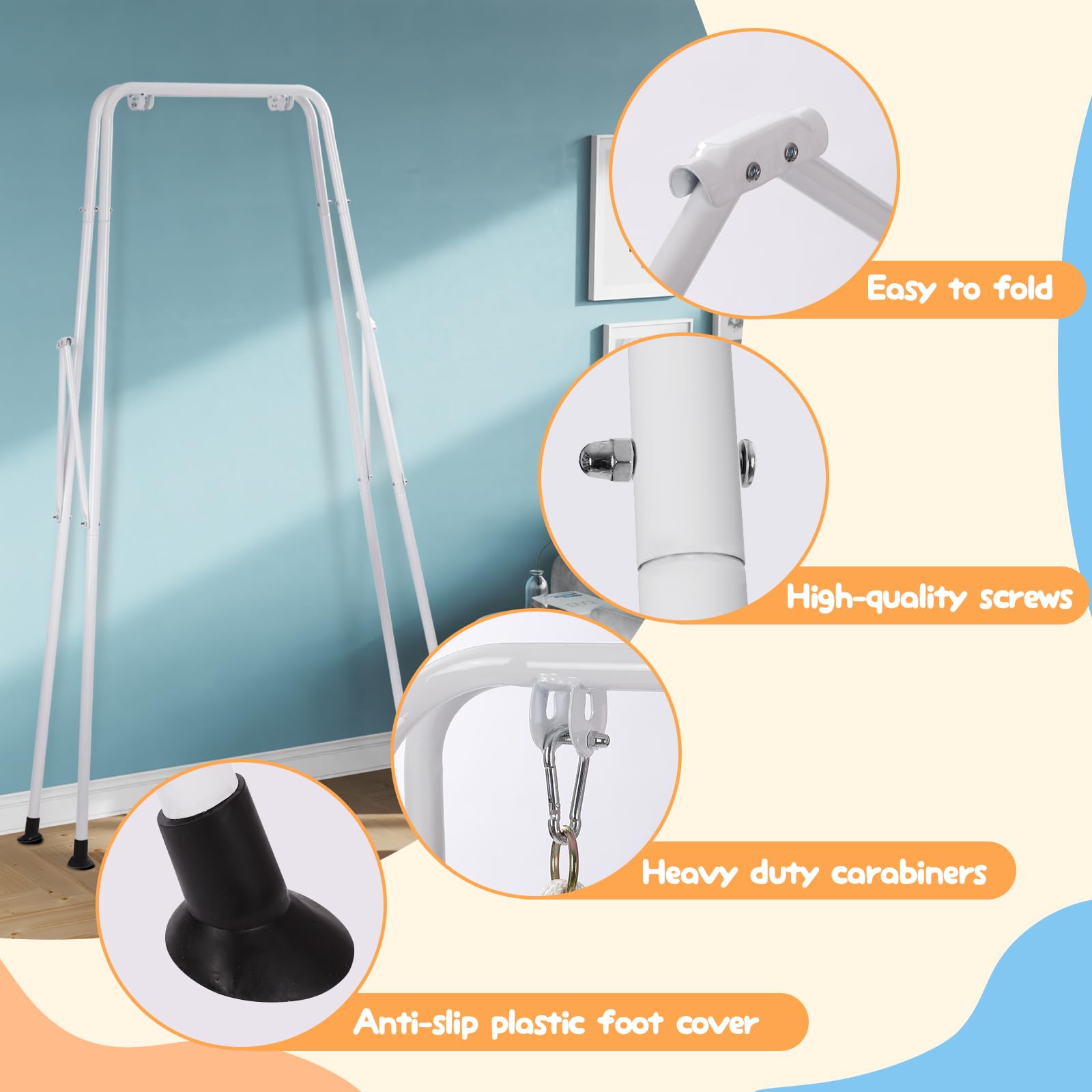 TOREVSIOR Taleco Gear toddler swing folded-storage compact against wall