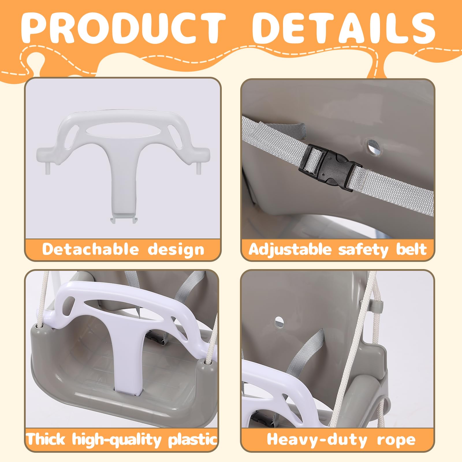 TOREVSIOR Taleco Gear toddler swing indoor-use ideal for cozy indoor swings