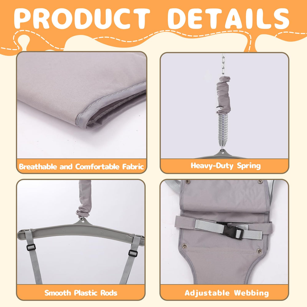 TOREVSIOR Taleco Gear 2-in-1 swing seat converted to jumper for younger comfort.