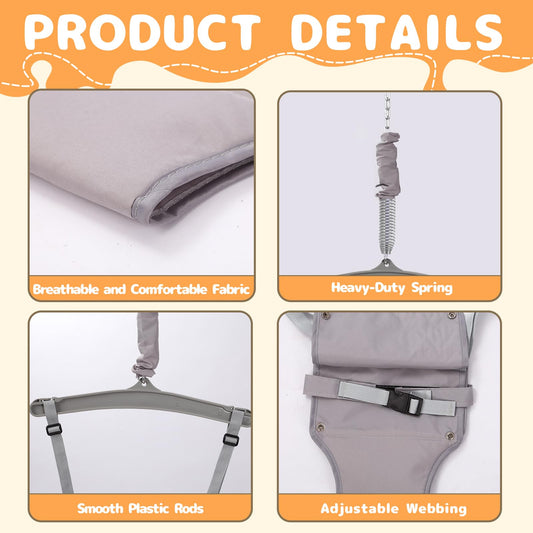 TOREVSIOR Taleco Gear 2-in-1 swing seat converted to jumper for younger comfort.