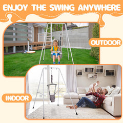 Swing seat with secure belt on TOREVSIOR Taleco Gear for added security.