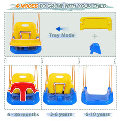 TOREVSIOR detachable-design swing offers flexible configurations as your child grows.