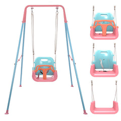 TOREVSIOR TALECO Gear toddler swing assembly in pink, grows with your child.