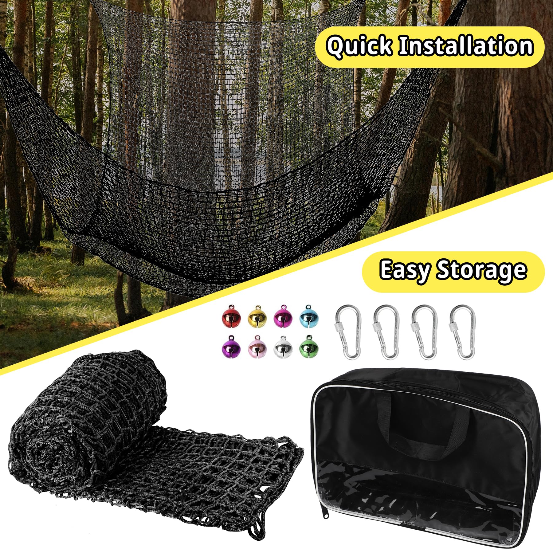 Usage as rope ladder alternative with Toriexon climbing net outdoors