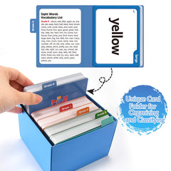 Torlam 520 flash cards with rings allow easy reordering.