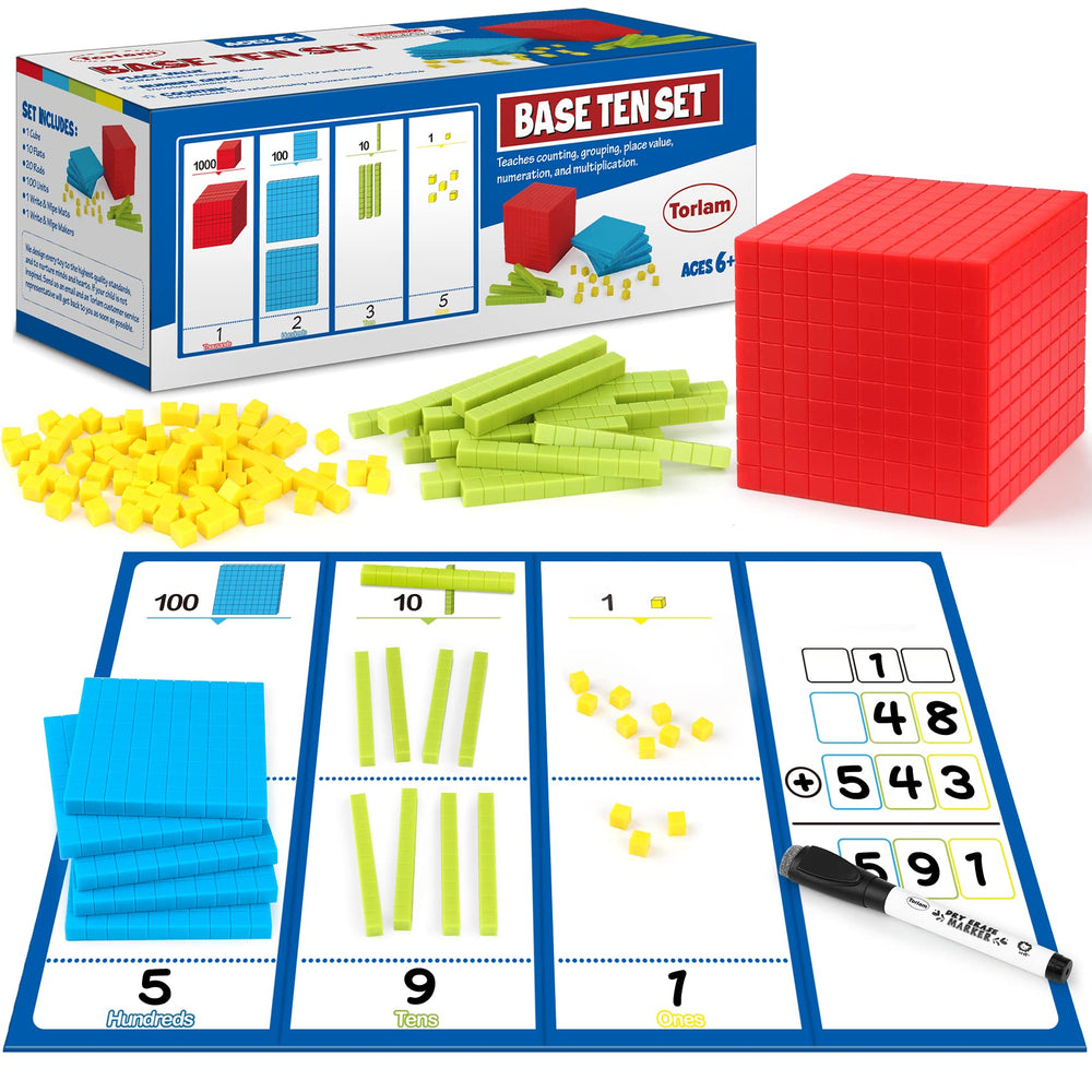 Torlam Base Ten 100 unit cubes for hands-on place value practice.