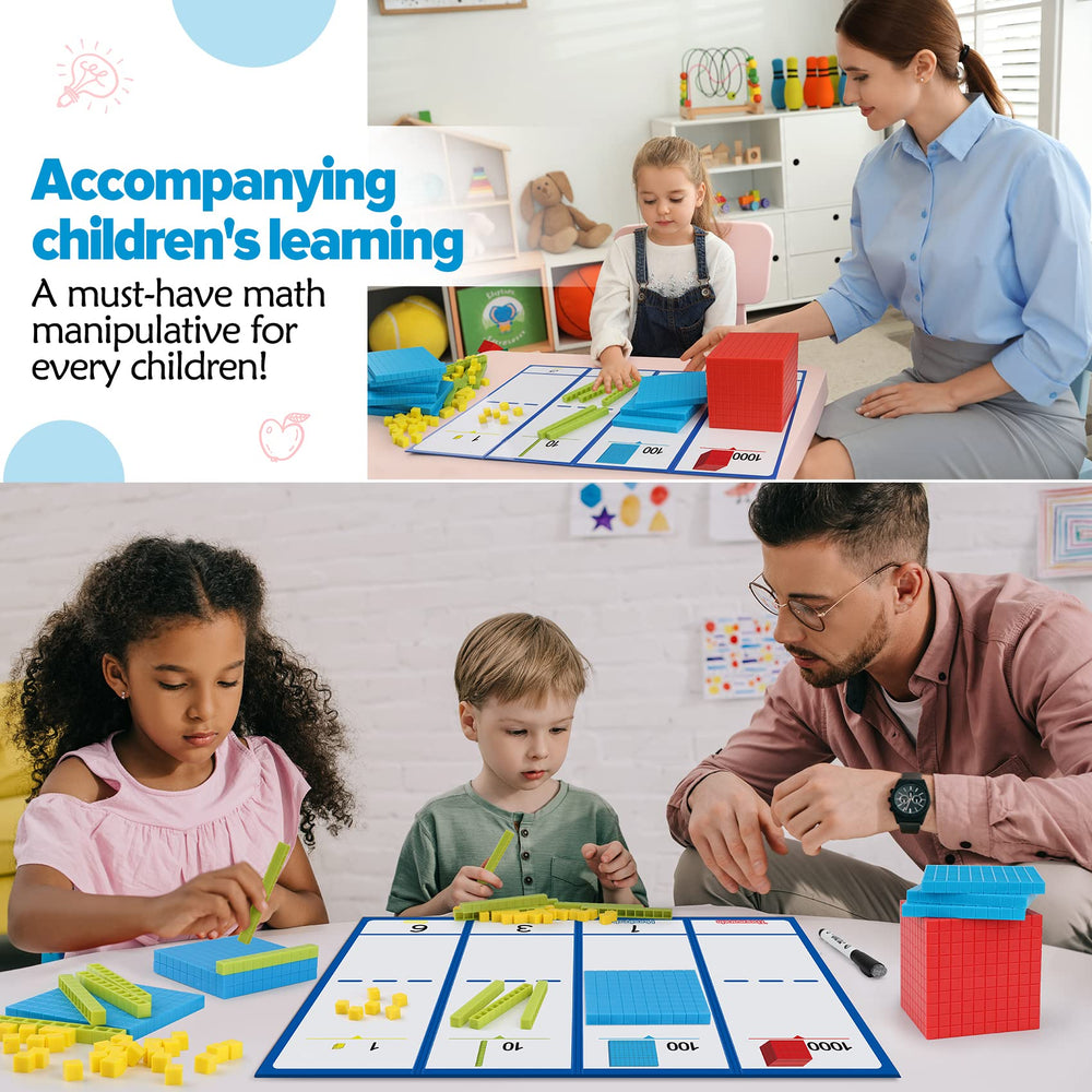 Torlam Compact base ten set is sturdy and easy to store.