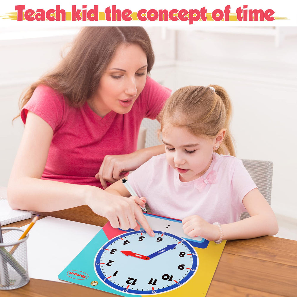 Torlam dry erase surface enables writing digital times and wipe-clean practice.