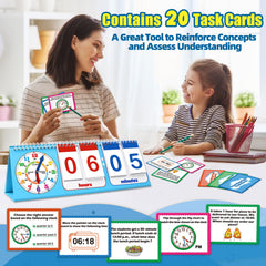 Torlam flip cards hours minutes support visual time-building activities.